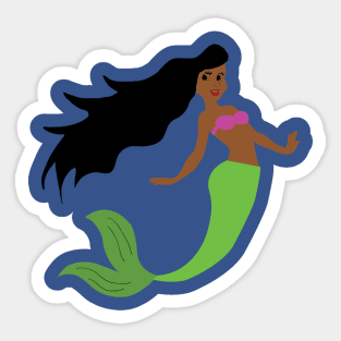 Black Mermaid Sticker